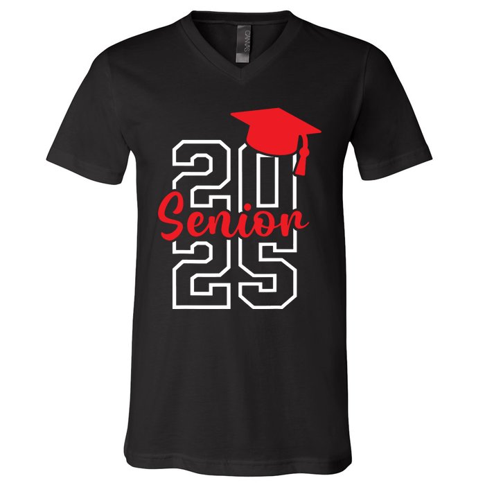 Class Of 2025 Senior 2025 Graduation 2025 Back To School V-Neck T-Shirt