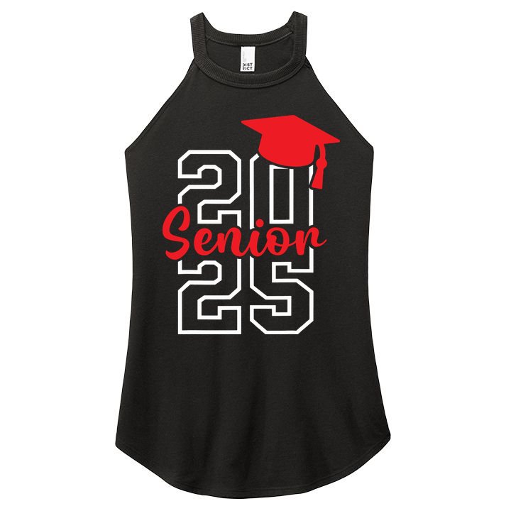 Class Of 2025 Senior 2025 Graduation 2025 Back To School Women's Perfect Tri Rocker Tank