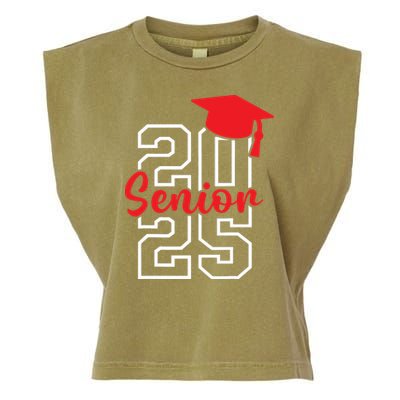 Class Of 2025 Senior 2025 Graduation 2025 Back To School Garment-Dyed Women's Muscle Tee