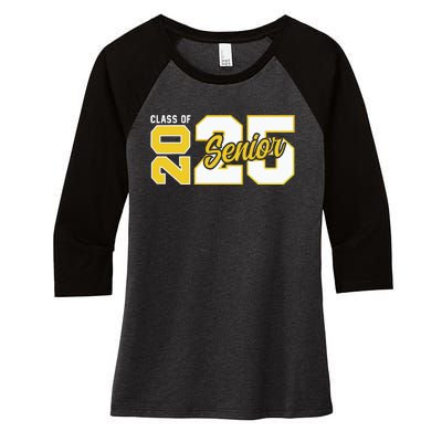 Class Of 2025 Senior 2025 Graduation 2025 Back To School Women's Tri-Blend 3/4-Sleeve Raglan Shirt