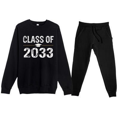 Class Of 2033 Grow With Me School Graduation Premium Crewneck Sweatsuit Set