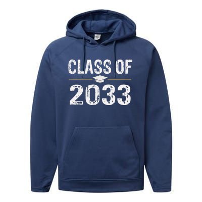 Class Of 2033 Grow With Me School Graduation Performance Fleece Hoodie