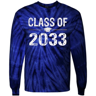 Class Of 2033 Grow With Me School Graduation Tie-Dye Long Sleeve Shirt