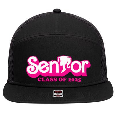 Class Of 2025 Senior Design Funny Seniors 2025 7 Panel Mesh Trucker Snapback Hat