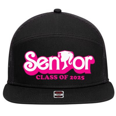 Class Of 2025 Senior Design Funny Seniors 2025 7 Panel Mesh Trucker Snapback Hat