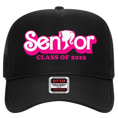 Class Of 2025 Senior Design Funny Seniors 2025 High Crown Mesh Back Trucker Hat