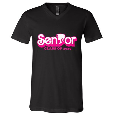 Class Of 2025 Senior Design Funny Seniors 2025 V-Neck T-Shirt