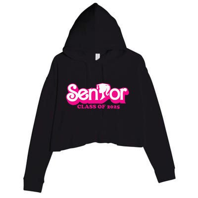 Class Of 2025 Senior Design Funny Seniors 2025 Crop Fleece Hoodie