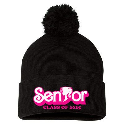 Class Of 2025 Senior Design Funny Seniors 2025 Pom Pom 12in Knit Beanie