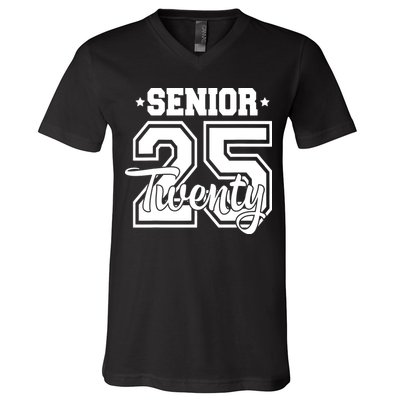 Class Of 2025 Senior 2025 Graduation Or First Day Of School V-Neck T-Shirt