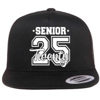 Class Of 2025 Senior 2025 Graduation Or First Day Of School Flat Bill Trucker Hat