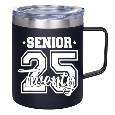Class Of 2025 Senior 2025 Graduation Or First Day Of School 12oz Stainless Steel Coffee Mug