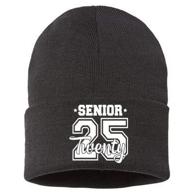 Class Of 2025 Senior 2025 Graduation Or First Day Of School Sustainable Knit Beanie