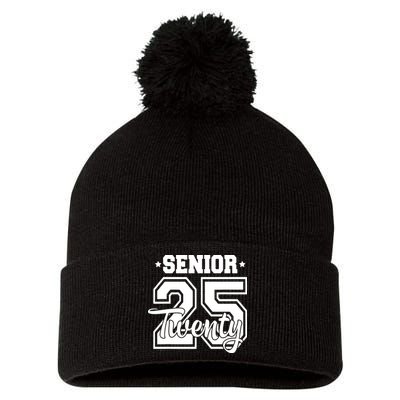 Class Of 2025 Senior 2025 Graduation Or First Day Of School Pom Pom 12in Knit Beanie