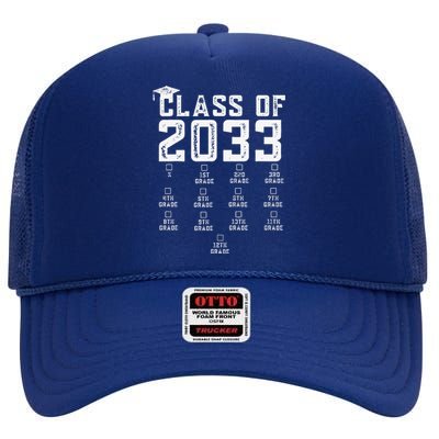 Class Of 2033 Grow With Me With Space For Checkmarks High Crown Mesh Back Trucker Hat