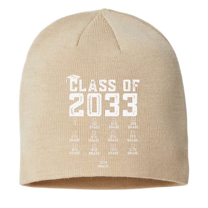 Class Of 2033 Grow With Me With Space For Checkmarks Sustainable Beanie