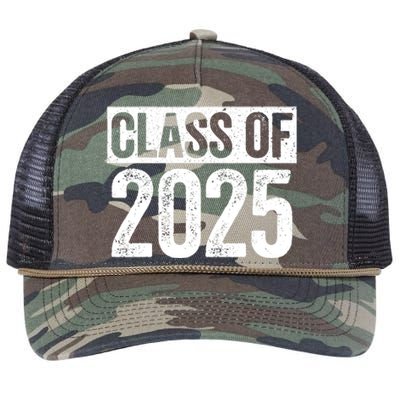 Class Of 2025 Senior 2025 Graduation Retro Rope Trucker Hat Cap