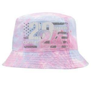 Class Of 2024 Distressed American Flag Seniors Tie-Dyed Bucket Hat