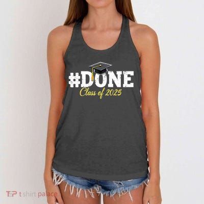 Class Of 2025 Graduation for Him Her Family Women Men  Women's Knotted Racerback Tank