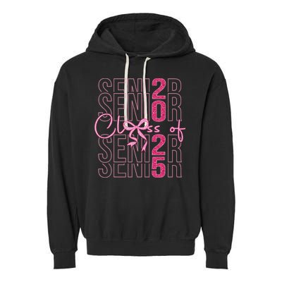 Class Of 2025 Coquette Senior 2025 Graduation Back To Garment-Dyed Fleece Hoodie