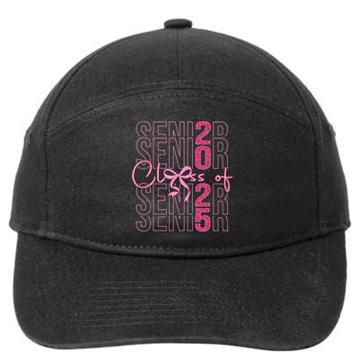 Class Of 2025 Coquette Senior 2025 Graduation Back To 7-Panel Snapback Hat