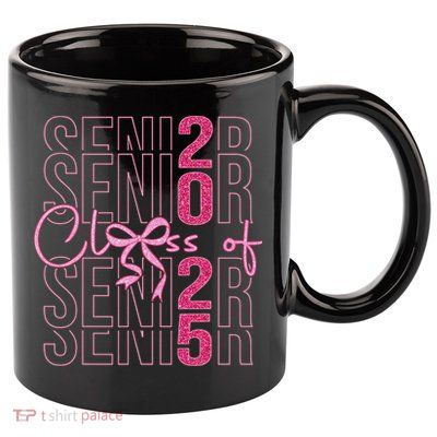 Class Of 2025 Coquette Senior 2025 Graduation Back To 11oz C Handle Ceramic Mug