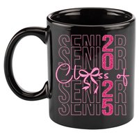 Class Of 2025 Coquette Senior 2025 Graduation Back To 11oz C Handle Ceramic Mug