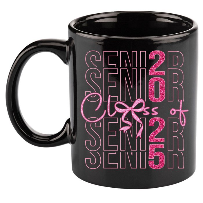 Class Of 2025 Coquette Senior 2025 Graduation Back To 11oz C Handle Ceramic Mug