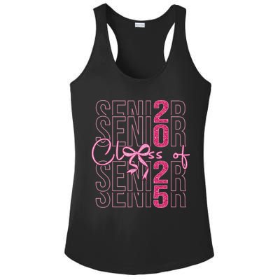 Class Of 2025 Coquette Senior 2025 Graduation Back To Ladies PosiCharge Competitor Racerback Tank