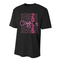 Class Of 2025 Coquette Senior 2025 Graduation Back To Youth Performance Sprint T-Shirt