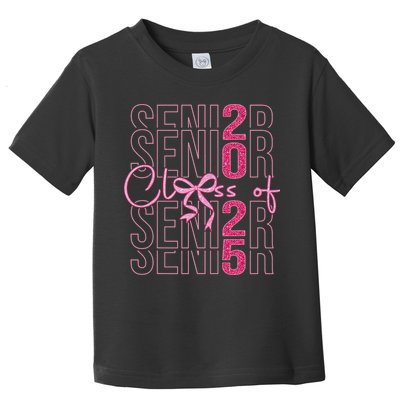Class Of 2025 Coquette Senior 2025 Graduation Back To Toddler T-Shirt