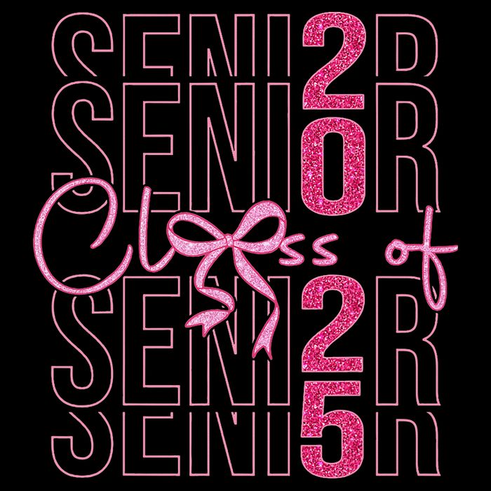 Class Of 2025 Coquette Senior 2025 Graduation Back To Cropped Pullover Crew