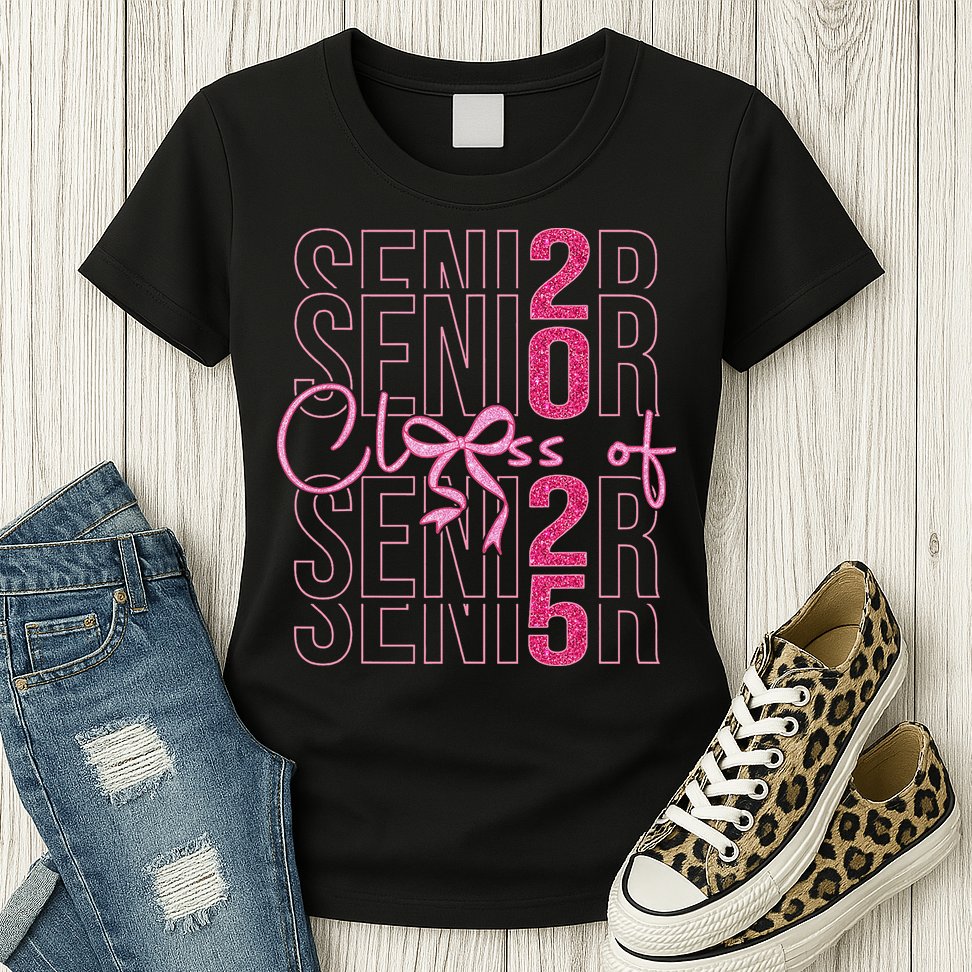 Class Of 2025 Coquette Senior 2025 Graduation Back To Womens T-Shirt
