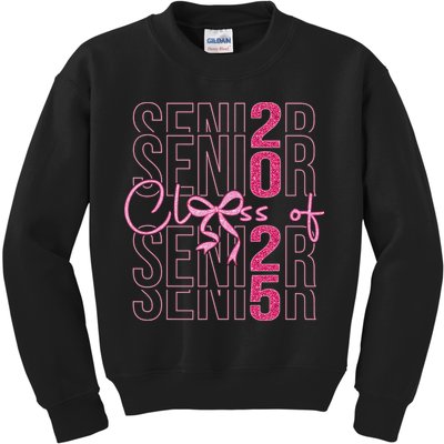 Class Of 2025 Coquette Senior 2025 Graduation Back To Kids Sweatshirt