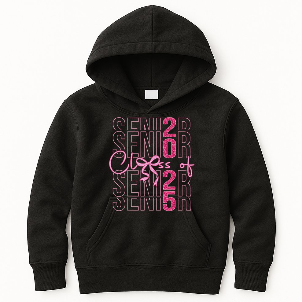 Class Of 2025 Coquette Senior 2025 Graduation Back To Kids Hoodie