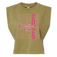 Class Of 2025 Coquette Senior 2025 Graduation Back To Garment-Dyed Women's Muscle Tee