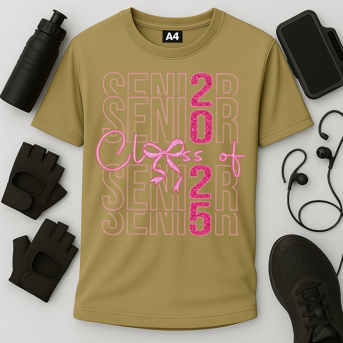Class Of 2025 Coquette Senior 2025 Graduation Back To Cooling Performance Crew T-Shirt