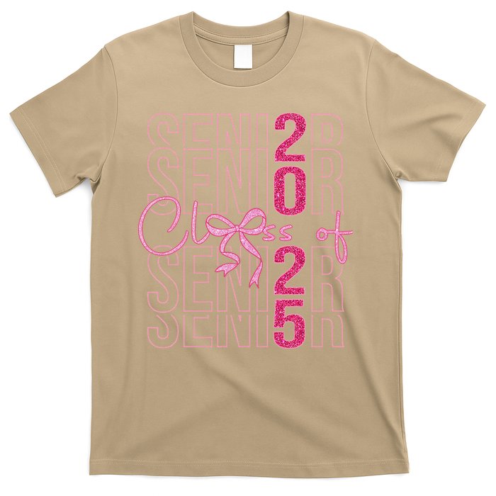 Class Of 2025 Coquette Senior 2025 Graduation Back To T-Shirt
