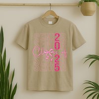 Class Of 2025 Coquette Senior 2025 Graduation Back To T-Shirt