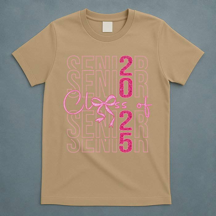 Class Of 2025 Coquette Senior 2025 Graduation Back To T-Shirt