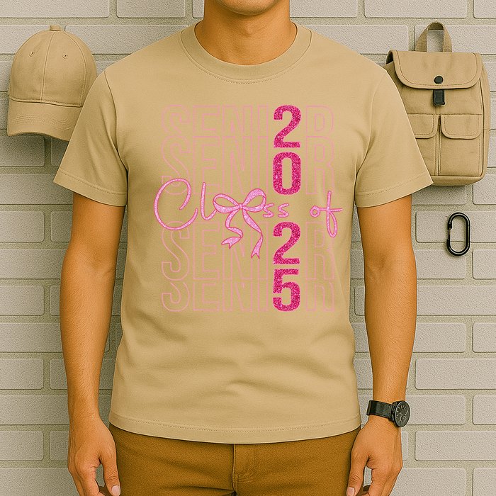 Class Of 2025 Coquette Senior 2025 Graduation Back To T-Shirt