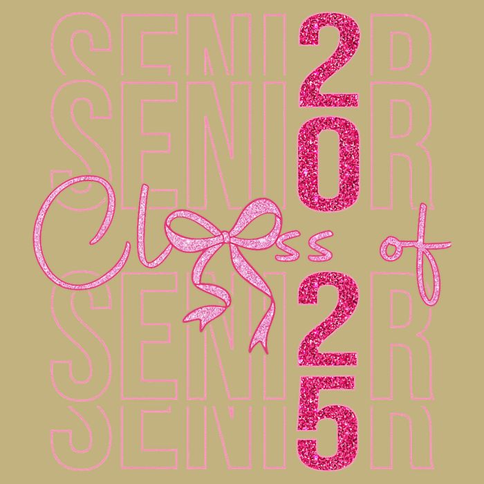 Class Of 2025 Coquette Senior 2025 Graduation Back To T-Shirt