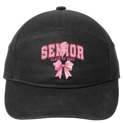 Class Of 2025 Coquette Senior 2025 Graduation Back To 7-Panel Snapback Hat