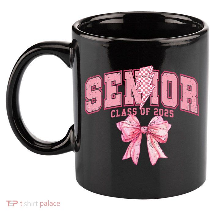 Class Of 2025 Coquette Senior 2025 Graduation Back To 11oz C Handle Ceramic Mug
