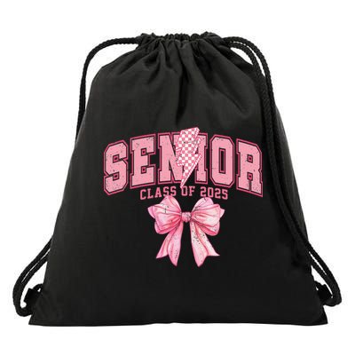 Class Of 2025 Coquette Senior 2025 Graduation Back To Drawstring Bag
