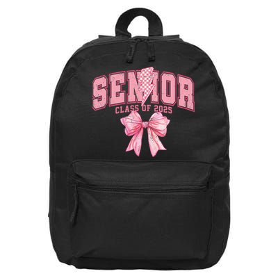 Class Of 2025 Coquette Senior 2025 Graduation Back To 16 in Basic Backpack