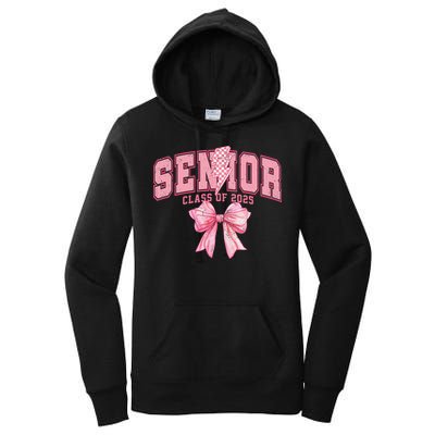 Class Of 2025 Coquette Senior 2025 Graduation Back To Women's Pullover Hoodie