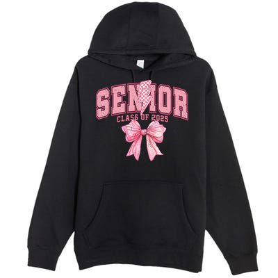 Class Of 2025 Coquette Senior 2025 Graduation Back To Premium Pullover Hoodie