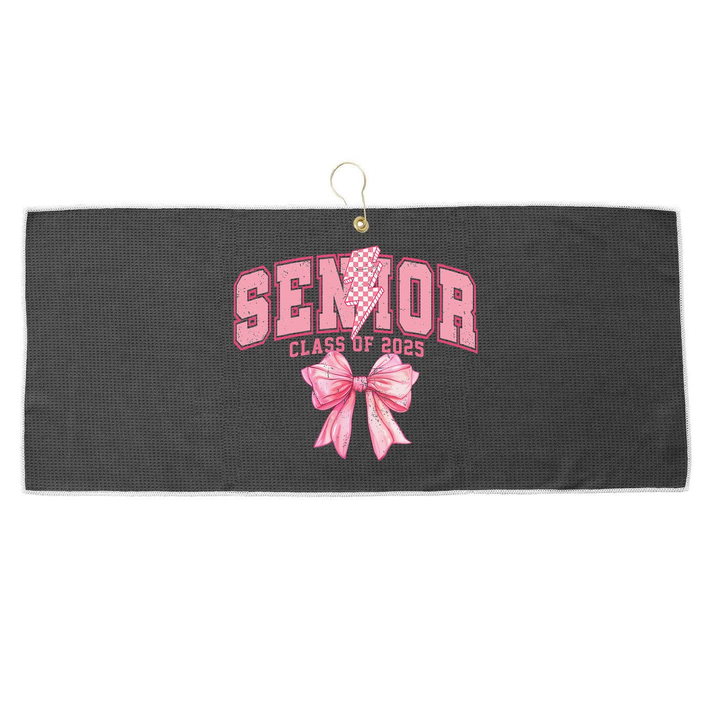 Class Of 2025 Coquette Senior 2025 Graduation Back To Large Microfiber Waffle Golf Towel