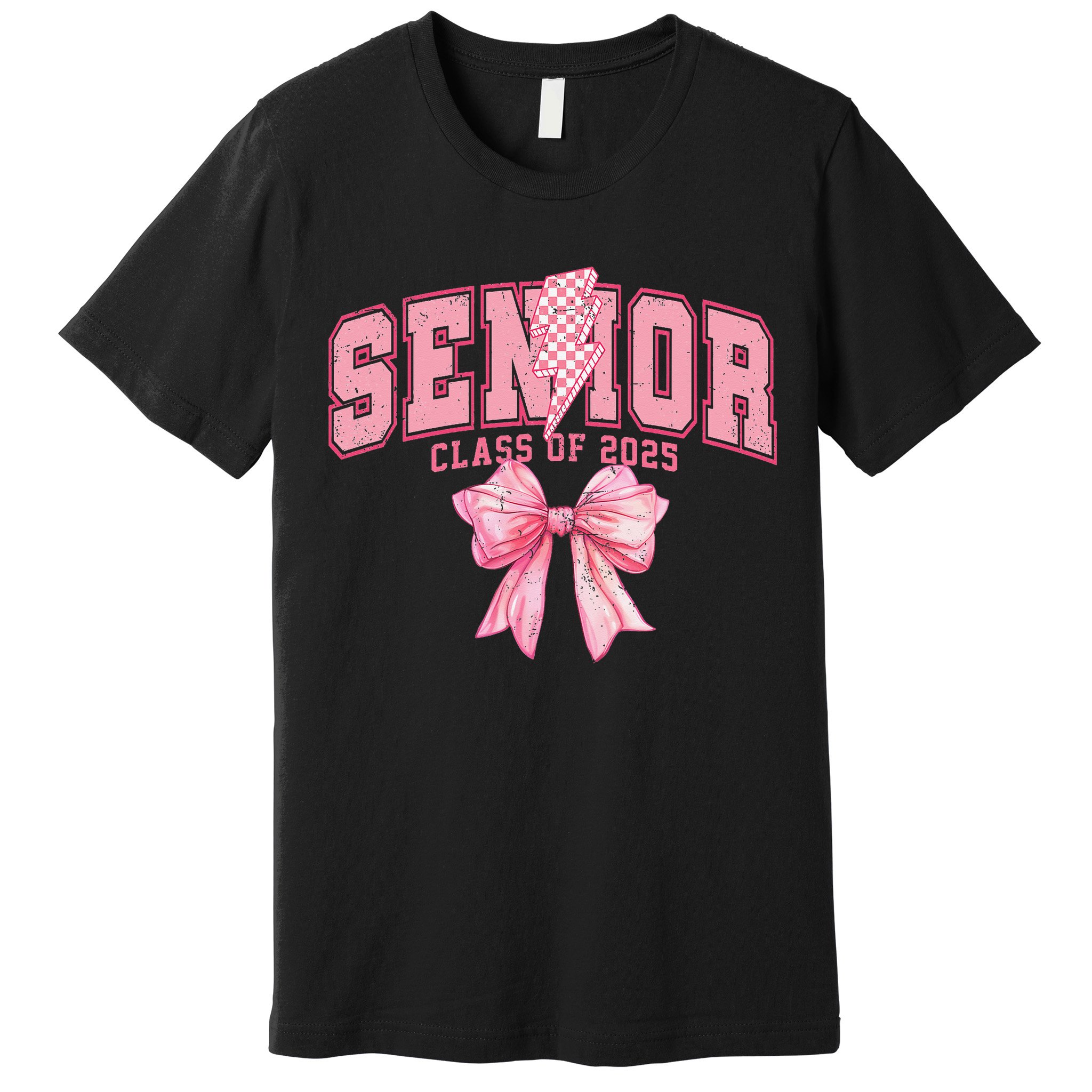 Class Of 2025 Coquette Senior 2025 Graduation Back To Premium T-Shirt